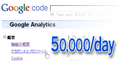 グーグルアナリティクスは1日5万件以上のURL計測はその他になります