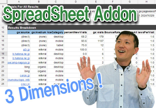 Googleアナリティクススプレッドシートアドオン
