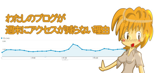 週末にアクセスが下がらない理由