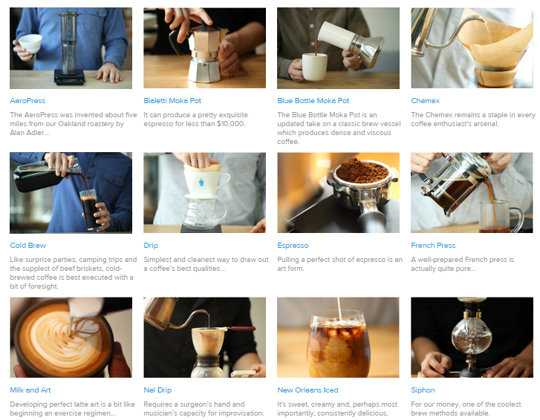 「Blue Bottle Coffee（ブルーボトルコーヒー）」１