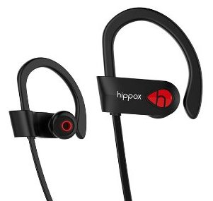 Hippox Bluetooth イヤホン Moov Waterproof IPX7防水・防滴 スポーツイヤホン HD高音質 ノイズキャンセリング 生涯保証付 ブラック