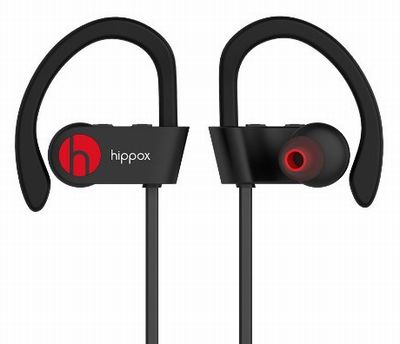 Bluetooth イヤホンHippox Moov ワイヤレスイヤホン IPX4 防汗・防滴 Bluetooth 4.1 スポーツ仕様 HD高音質スポーツイヤホン マイク内蔵 ノイズキャンセリング DSP技術 ハンズフリー通話 マルチポイント【生涯保証付】 ブラック色