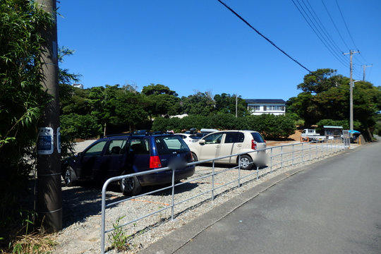 九十浜海水浴場の駐車場