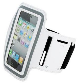 iPhone4/4S/3G/3GS/iPod touch対応 スポーツ アームバンド（ホワイト）
