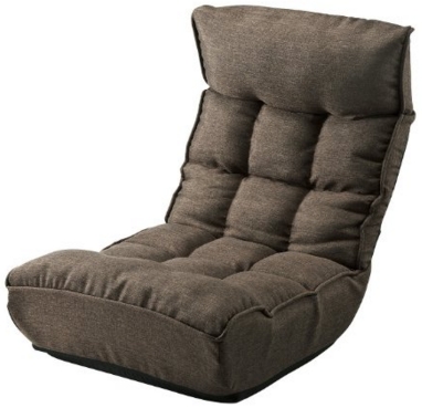 サンワダイレクト コイルクッション座椅子 フロアチェア ハイバック 折りたたみ可能 ブラウン 150-SNC102BR