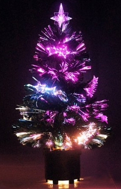 光るクリスマスツリー(60cm④)☆LED＆光ファイバー仕様！イルミネーションが綺麗なクリスマスツリー☆組み立て簡単！ぱっとお部屋をX’mas気分に！シリーズ多数あり！
