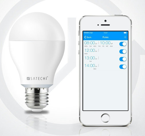 SatechiR サテチ IQ レインボー スマート LED電球 Bluetooth 4.0 8W (50W相当) (iPhone 6 Plus/6/5S/5C, iPod Touch 5G/4G, iPad Air 2/Air/Mini/3/2/1)