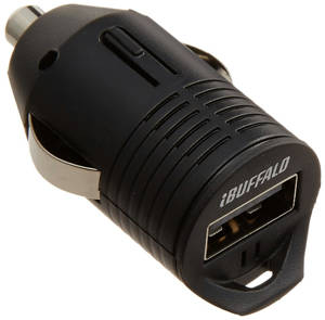 iBUFFALO (iPhone6s/6,iPhone6s Plus/6 Plus動作確認済) 超小型USBシガーチャージャー 充電アダプター1ポートタイプ ブラック BSMPA07BK