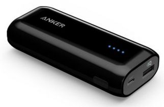 AnkerR Astro E1 5200mAh 超コンパクト モバイルバッテリー 急速充電可能 iPhone / iPad / iPod / Xperia / Galaxy / Nexus 他対応 トラベルポーチ付属【PowerIQ搭載】(ブラック) A1211012