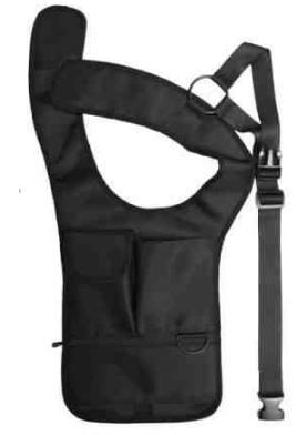 ボディバッグ ホルスター 型 / ジャケット下に着用 iPad タブレットパスポート 貴重品 収納 身体にフィット