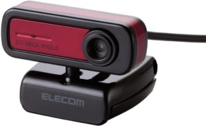 【2012年モデル】ELECOM WEBカメラ 200万画素 1/5インチCMOSセンサ マイク内蔵 コンパクトタイプ レッド UCAM-C0220FBRD