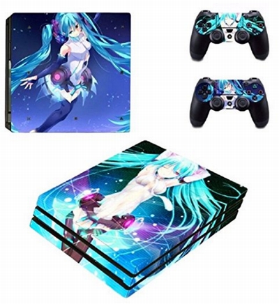 PS4 PRO用 スキンシール 本体保護用 埃やキズから本体を守る 【初音ミク】