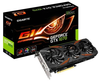GIGABYTE ビデオカード NVIDIA GeForce GTX 1070搭載 オーバークロック ゲーミングモデル GV-N1070G1 Gaming-8GD