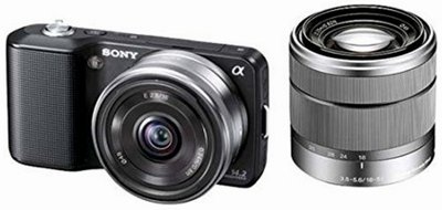  ソニー SONY ミラーレス一眼α NEX-3 ダブルレンズキット ブラック NEX-3D/B