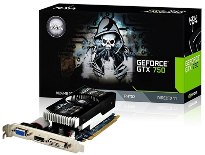 GALAXY社製 NVIDIA GeForce GTX750搭載 オーバークロックモデル(ロープロ対応) GF PGTX750-OC-LP/1GD5