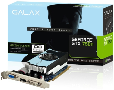 GALAX GeForce GTX 750TIグラフィックボード ロープロファイル対応OCモデル GF PGTX750TI-OC-LP/2GD5