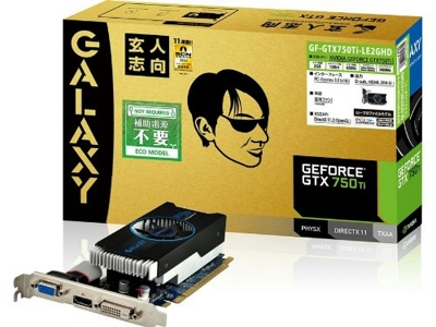 玄人志向 グラフィックボード NVIDIA GeForce GTX750Ti PCI-Ex16 LowProfile 2GB 補助電源なし GF-GTX750TI-LE2GHD