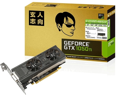 玄人志向 ビデオカードGEFORCE GTX 1050Ti搭載 GF-GTX1050Ti-4GB/OC/LP