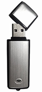 【BeryKoKo】 ボイスレコーダー USBメモリー型 8GB シルバーモデル Windows 7 / 8 / 8.1 / 10 動作確認済 日本語 説明書付 【正規品/18ヶ月保証】