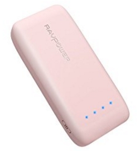 モバイルバッテリー RAVPower 6700mAh 急速充電 ポータブル充電器 (6700mAh 最小、最軽量/2016年9月末時点) iPhone / iPad / Galaxy / Xperia / タブレット / ゲーム機 等対応（iSmart2.0機能搭載）-桜ピンク