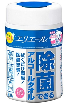 エリエール 除菌できるアルコールタオル 本体 100枚入り