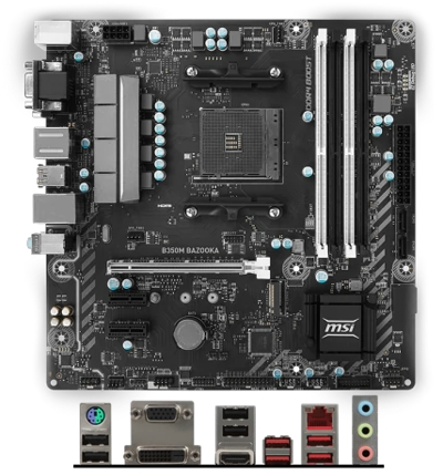 MSI B350M BAZOOKA M-ATXマザーボード [AMD RYZEN対応 socket AM4] MB3911 | MSI | マザーボード