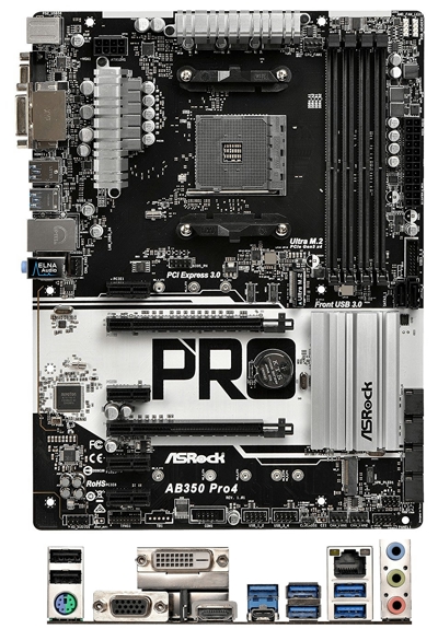 ASRock AMD B350チップセット搭載 ATXマザーボード AB350 Pro4 | ASROCK