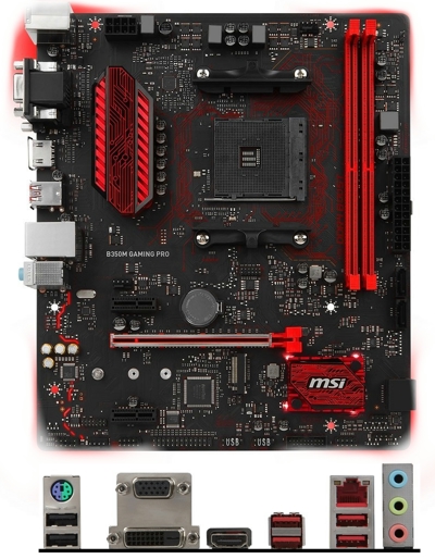 MSI B350M GAMING PRO M-ATX ゲーミングマザーボード [AMD RYZEN対応 socket AM4] MB3906 | MSI | マザーボード