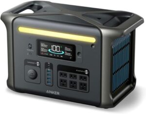 
Anker Solix F1500 Portable Power Station (PowerHouse 1536Wh) ポータブル電源 2時間 満充電 高出力AC(定格1500W / 瞬間最大2400W / SurgePad 1800W, 6ポート) 長寿命10年 リン酸鉄 パススルー機能 アプリ遠隔操作