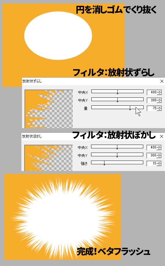 ベタフラッシュの作り方