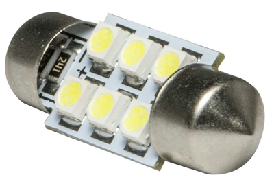 12V車用 SMD6連 T10×31mm LED球 単品