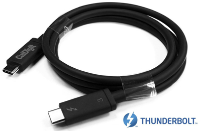 CalDigit Thunderbolt 3 ケーブル (1.0m, 3.3 ft) 40Gbps / 100W充電 / 5A / 20V / アクティブケーブル