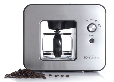 CCP 【BONABONA】 全自動ミル付きコーヒーメーカー(保温機能搭載) 「豆・粉からドリップ可能」 ガラスジャグ付き ブラック BZ-MC81-BK