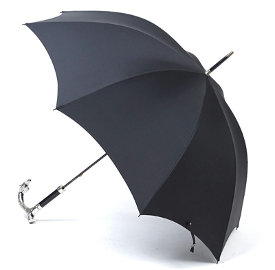 (フォックスアンブレラズ) FOX UMBRELLAS 傘(61cm）/GT29 Nickel Finish Animal Head Handle Umbrella [並行輸入品]