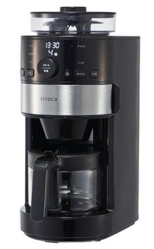 siroca コーン式全自動コーヒーメーカー (ガラスサーバー) SC-C111 ステンレスシルバー