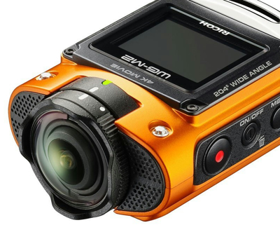 RICOH 防水アクションカメラ WG-M2 オレンジ 4K動画 超広角204度 ハウジング不要 防水20m 耐衝撃2m 03801