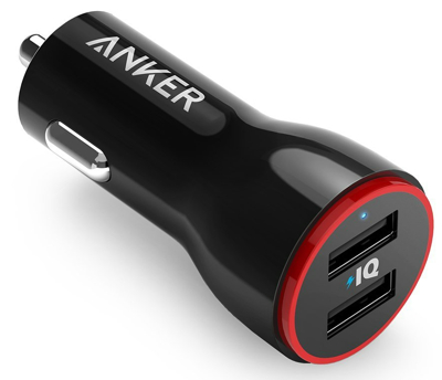 Anker PowerDrive 2 (24W/4.8A 2ポート USBカーチャージャー) iPhone&Android対応 (ブラック) A2310012