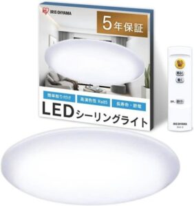 【節電対策・照明工業会加盟】アイリスオーヤマ LED シーリングライト 6畳 10段階調光タイプ リモコン付き 常夜灯 明るさメモリ機能 おやすみタイマー リビング 寝室 和室 台所 天井照明 CL6D-5.0