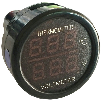 シガーソケット バッテリー電圧/室内温度モニター