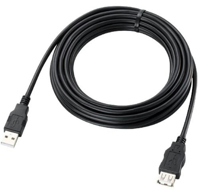 エレコム RoHS指令準拠&環境配慮パッケージ エコUSB延長ケーブル USB2.0 Aオス-Aメスタイプ 5m ブラック U2C-JE50BK