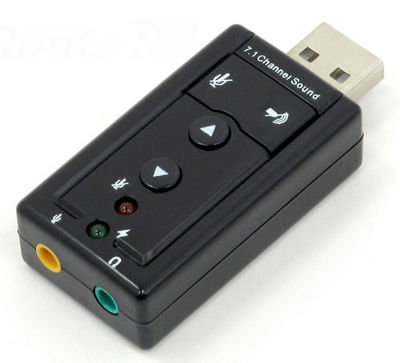ルートアール バーチャル7.1ch USBオーディオ アダプタ C-Mediaチップ搭載 RA-AUD71