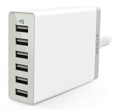 Anker PowerPort 6 Lite (30W 6ポート USB急速充電器) iPhone / iPad / Xperia / Galaxy / Android各種他対応 【PowerIQ & VoltageBoost搭載】 (ホワイト)
