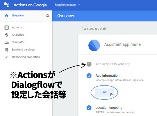 アクションなどオーバービューActions on Google