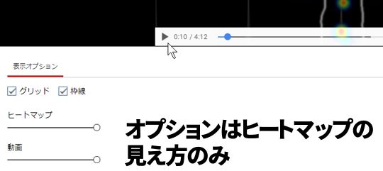 YouTubeヒートマップオプション