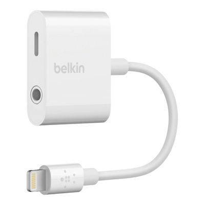 belkin MFi認証 ライトニング 変換 3.5mm イヤホン アダプタ 音楽充電同時 iPhone7/7Plus対応 [国内正規品] 3.5mm Audio+Charge RockStar F8J212BTWHT-A