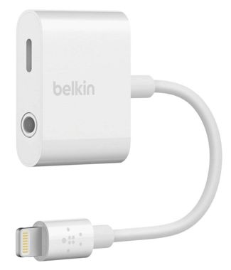 belkin MFi認証 ライトニング 変換 3.5mm イヤホン アダプタ 音楽充電同時 iPhone7/7Plus対応 [国内正規品] 3.5mm Audio+Charge RockStar F8J212BTWHT-A