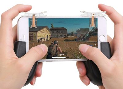 PUBG Mobile 荒野行動 コントローラー Anacend 押しボタン&グリップのセット iPhone/Android 対応可能