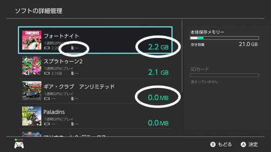 MicroSDにはないのにデータがある