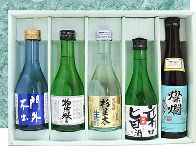 飲み比べセット 飲みきりサイズ 全国新酒鑑評会金賞受賞蔵 栃木の地酒 300ml×5本 (雲流緑)