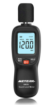 Meterk 騒音計 騒音測定器 サウンドレベルメーター ノイズ測定機器 音量測定 手持ち LCD デジタル 30-130dB（A）電池付属